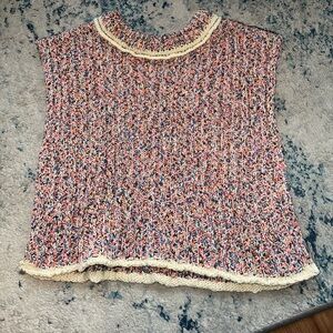 Multi color free people sweater tank top